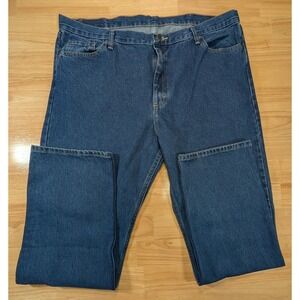 Wrangler Five Star Relaxed Fit Jeans Men's 42 x 34 Blue Denim Cotton